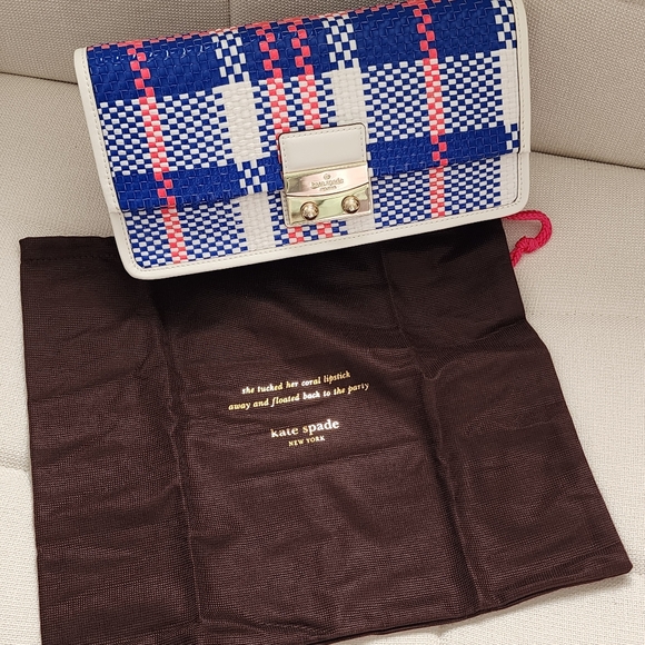 kate spade Handbags - Kate Spade STORYBOOK Woven Bay Drive Chloe Finn Clutch